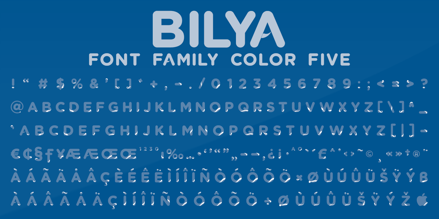 Przykładowa czcionka Bilya Layered #4